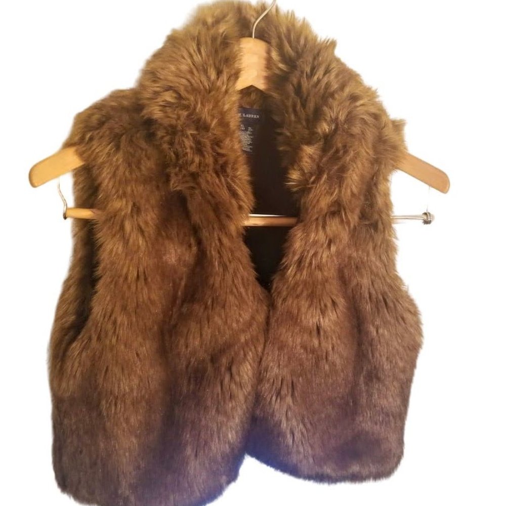 EUC | Ralph Lauren | Girl's | Faux Fur Vest | Size: XL | COPY